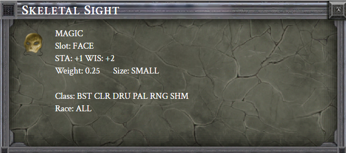 SKELETAL SIGHT item card